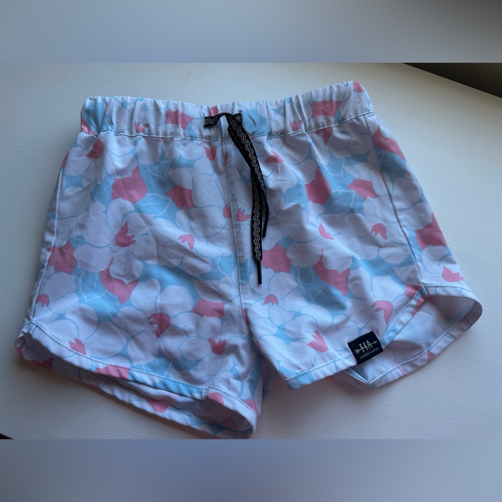 Feather 4 Arrow Girls Castaway Swim Shorts Crystal Blue Size 8